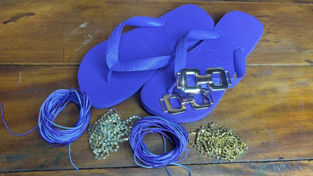 Como Customizar Chinelos em 15min com Adriana Penna