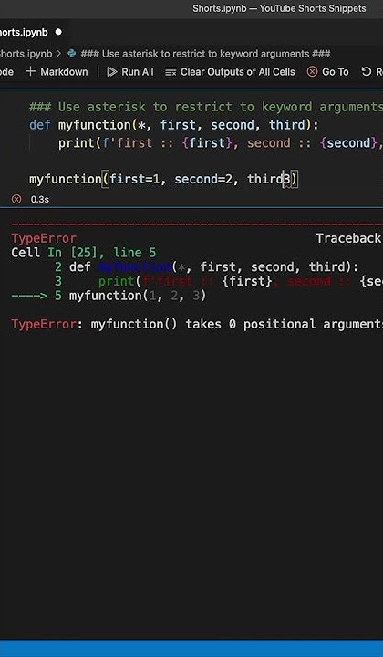 Restrict Keyword Arguments in Function || Python || Tip of the Day - 11 ...
