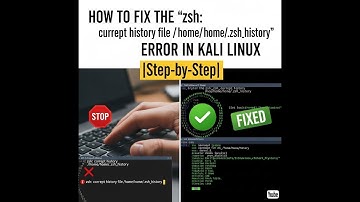 HOW TO FIX THE “zsh: corrupt history file /home/home/.zsh_history” ERROR IN KALI LINUX |Step-by-Step