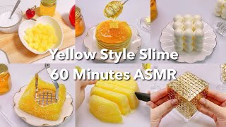 【ASMR】60分🍯イエロー系スライムまとめ【音フェチ】Yellow Style Slime Compilation 60 Minutes ASMR