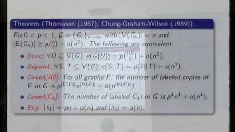 Quasirandom Hypergraphs - Dhruv Mubayi
