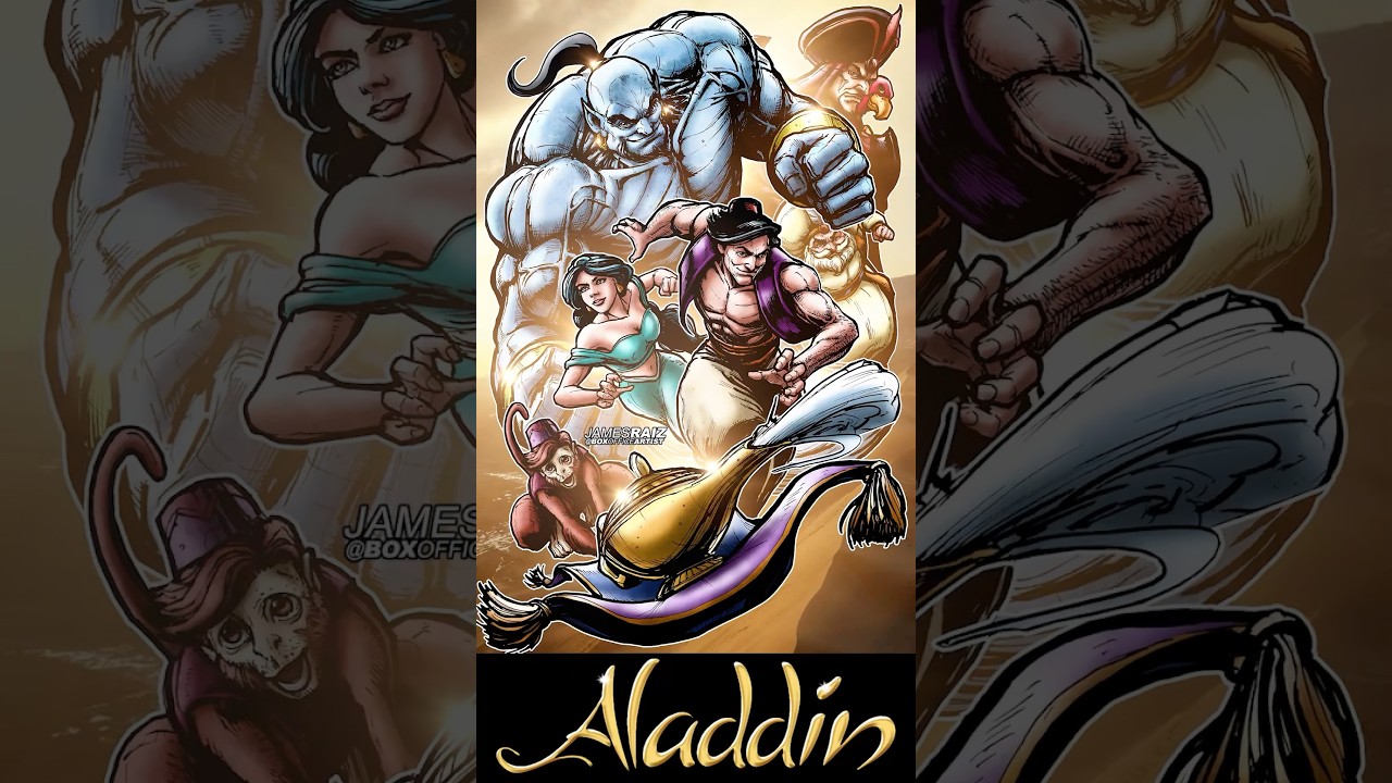 MARVEL ARTIST draws DISNEY’s ALADDIN??? 