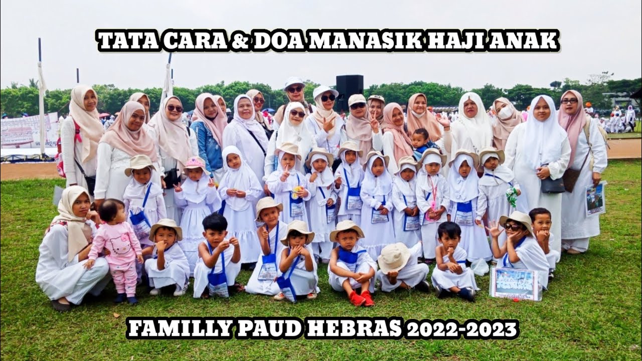Simulasi Cara Manasik Haji Anak PAUD HEBRAS Cibabat Berlatih Pakai Kain ihrom Kabah di Brigif Cimahi