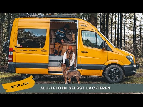 ALUFELGEN SELBST SCHWARZ LACKIEREN | mit 2K LACK SPRAYDOSE | Sprintervan