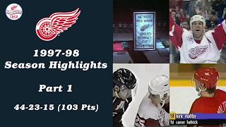 Detroit Red Wings 1997-98 Season Highlights (Part 1)