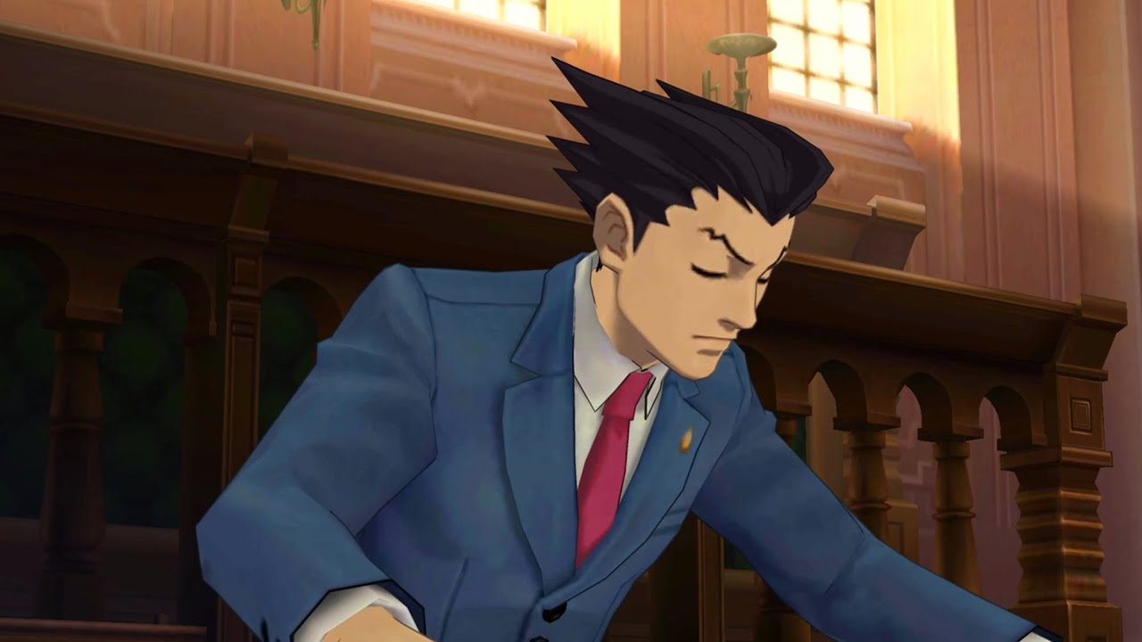 Every time the pursuit theme plays in Professor Layton vs. Phoenix Wright: Ace Attorney