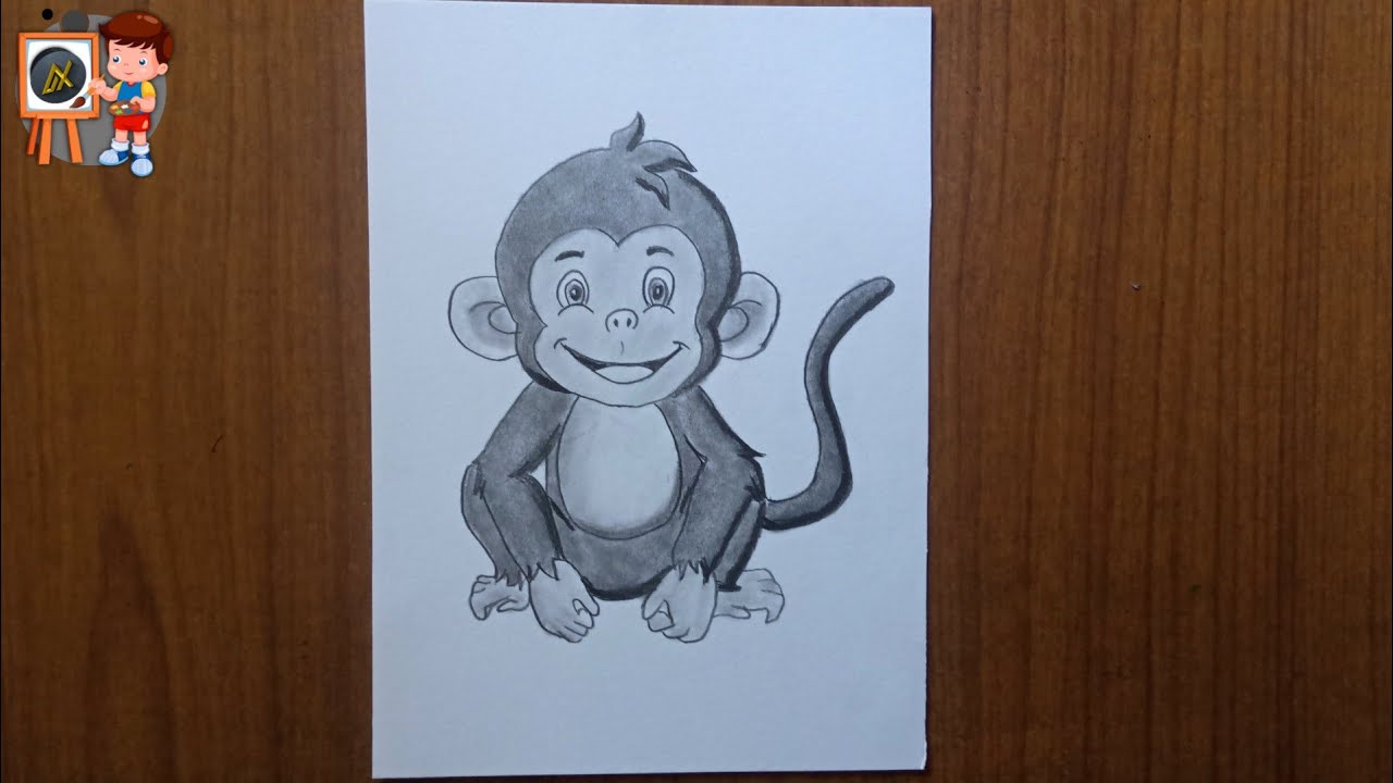 Drawing Monkey Clip Art, PNG, 600x600px, Drawing, Animal Figure, Animated  Cartoon, Animation, Artwork Download Free