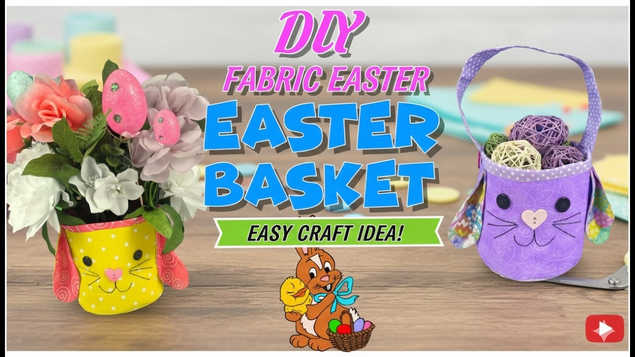 How to Sew an Easter Basket | Easy Fabric Basket Tutorial - YouTube