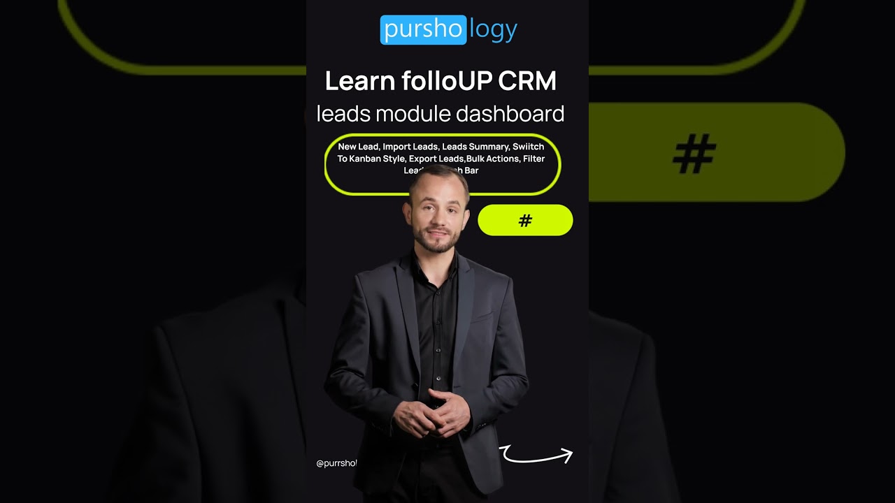 folloUP CRM’s lead module Dashboard 