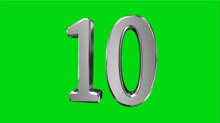 Timer 10 seconds green screen