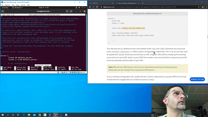 Ep.5 Ubuntu 20.04 Nginx Self Signed SSL