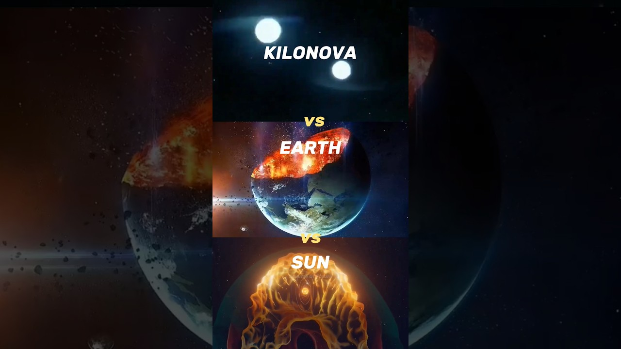 Kilonova vs Earth vs Sun: Cosmic Survival 💀🛡️ #space #shorts #astronomy #earth #science