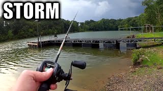 Bass Fishing During a Hot Summer Storm - Fishing With Subscribers Lures 7