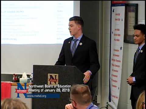 Northwest School Board Public Meeting of January 28, 2019 football score