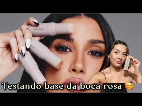Testando base da boca rosa 🥰#maquiagem #testando #base #bocarosabeauty #seo @BiancaAndradeBR