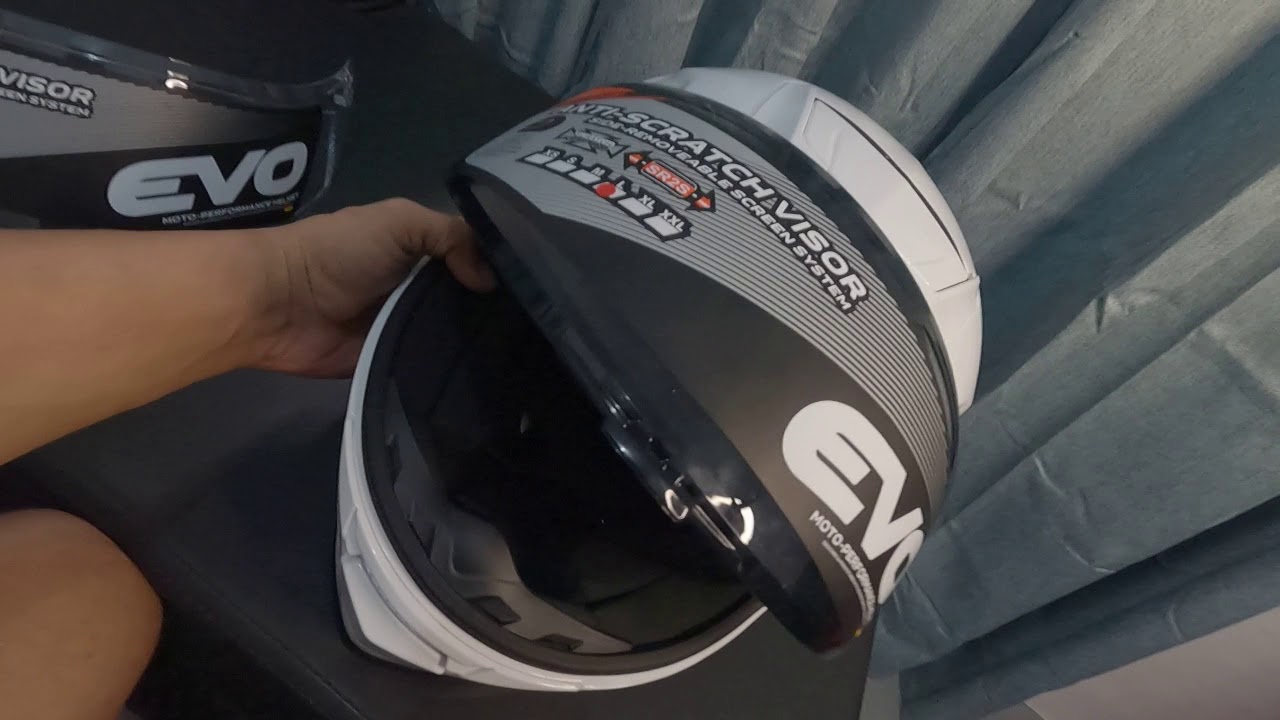 HOW TO CHANGE HELMET LENS GT PRO FULL FACE PEARL WHITE YouTube