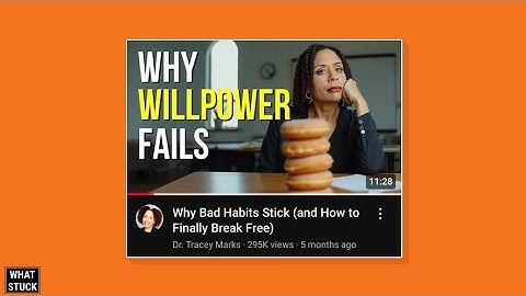 WHAT STUCK: "Why Bad Habits Stick (and How to Finally Break Free)"
