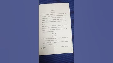 M.Com 2nd Sem : Human Resource Management (M.C - 202) Question Paper 2024