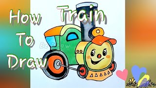 @EzDraw | How to draw a toy train | Drawing for beginners step by step |