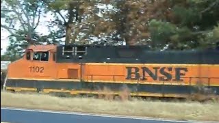 BNSF 1102 leads CSX Grain Train NB in Palmetto, Ga