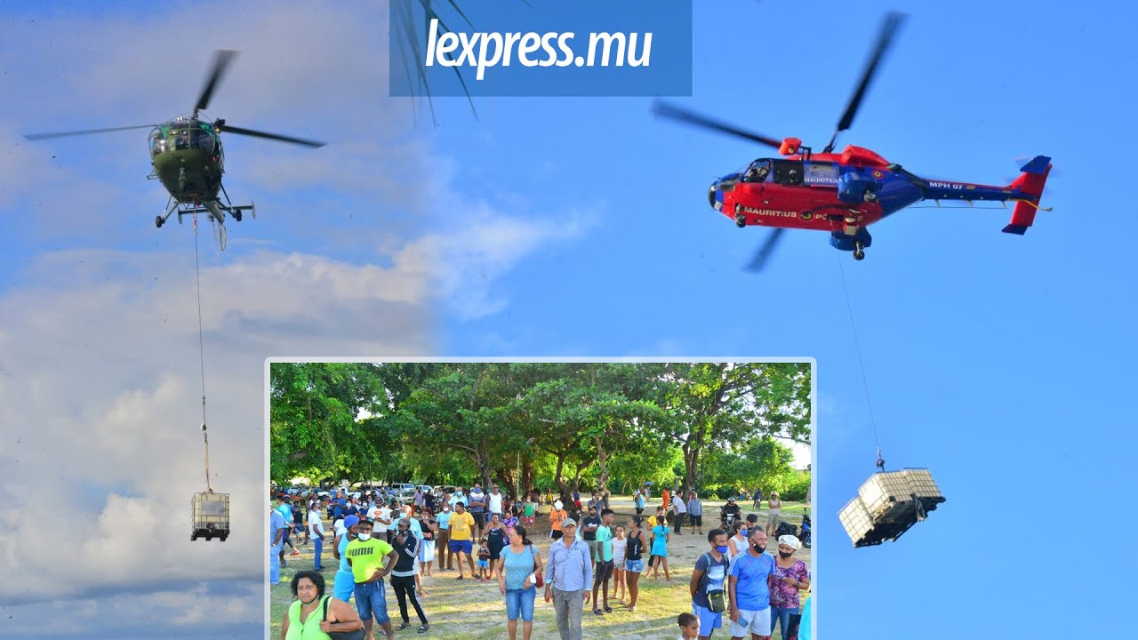 Pointe-aux-Sables: le Dhruv et le Chetak assurent le spectacle pendant l’opération de pompage
