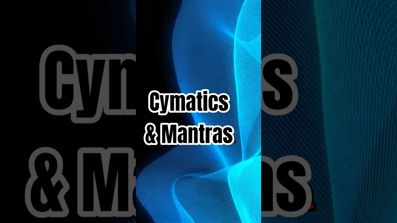 Every word you sing becomes a physical form #cymatics #mantra