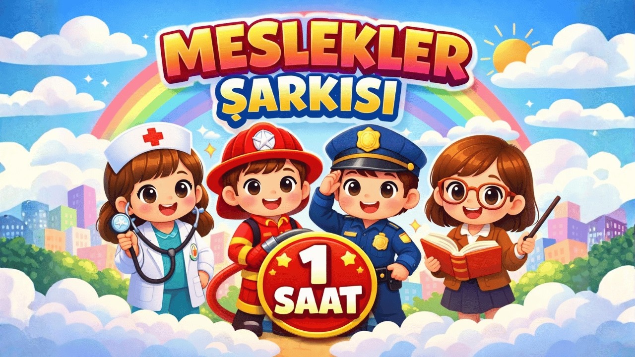 1 Saatlik Kesintisiz Meslekler Şarkısı | 1 Saatlik Eğitici Çocuk Şarkıları | Meslekleri Öğreniyoruz