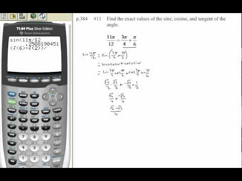 Pre Calculus Chapter 5 p.384 #11 - YouTube