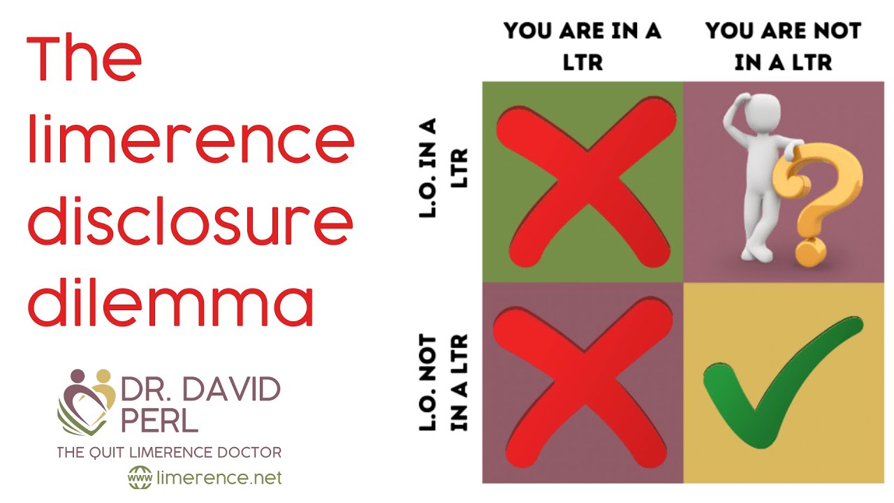 The limerence disclosure dilemma - Dr. David Perl - when to disclose to your LO