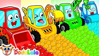 Rainbow Construction Vehicles Song 🌈 Learn Color and Cars + More Top Kids Songs by DooDoo & Friends