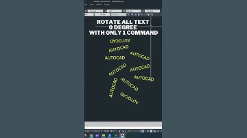 Rotate All Text 0 degree - Only one Command in Autocad #shorts #shortvideo