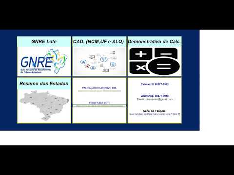 Planilha de Geração automática de GNRE DIFAL consumidor Final em Lote, todas as UFs exceto SP e ES