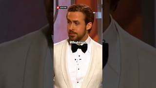 Ryan Gosling is Upset shorts ryangosling bradpitt goldenglobes movie awards presenting funny