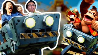 Donkey Kong Roller Coaster is OFF THE RAILS! (Literally) | ChaseYama