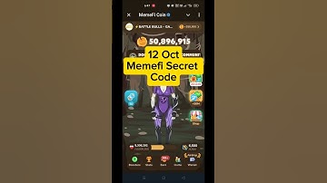 Memefi Secret Code 12 Oct | Memefi Secret combo Reward Today| Memefi Daily Coin Code Today Oct 12