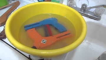 How to clean MLT tile leveling system tensioning tool with vinegar.