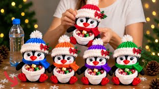 Don't Throw Away Plastic Bottles! Make This Cute Penguin Organizer | Easy DIY with Old Socks