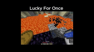 I found lapis hidden under the lava | Crazy High-roll | #minecraft #bestminecraftclips
