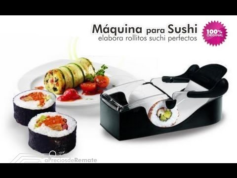 asistencia lluvia Redada Elabora Sushi, máquina para elaborar rollos perfectos de Sushi con este  ayudante de cocina - YouTube