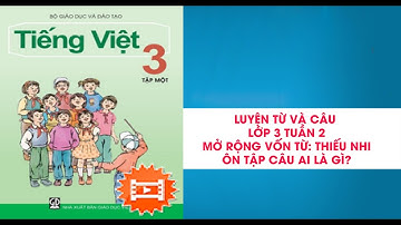 Luyện từ và câu -Lớp 3- Tuần 2 -Bài Mở rộng vốn từ -Thiếu nhi -Ôn tập Câu Ai là gì
