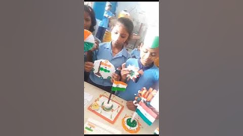 Tremendous art and craft activities performed by students of #GPS Adarsh nagar #independenceday #fln