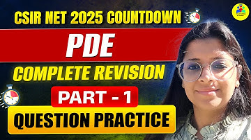 CSIR NET 2025|COMPLETE PDE REVISION -1 |CSIR NET PDE REVISION| BY VAISHALI MAAM