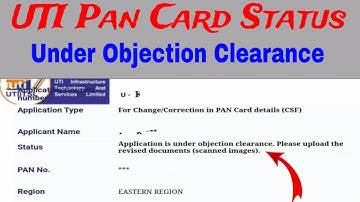 application is under objection clearance. please upload the revised documents (scanned images) uti
