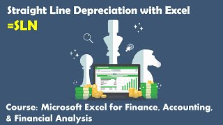 depreciation with straight line method in excel sln course excel for finance accounting fa