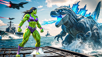 BLUE HULK vs RED HULK EPIC BATTLE! However, GODZILLA Unexpected SAVE Changes Everything!
