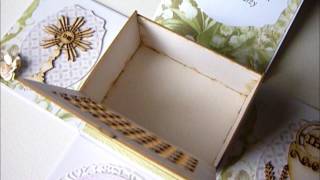 Exploding box na pamiątkę I Komunii Św. ze skrzynią na skarby