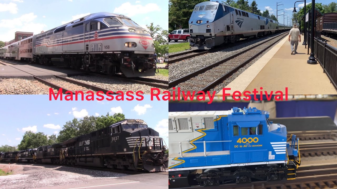 Manassas Railway Festival June 4 2022 VRE and Amtrak and Norfolk Southern and Displays NS train 13R