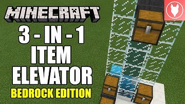 Minecraft Bedrock - 3 - in - 1 Item Elevator Tutorial ( Xbox / MCPE / Windows 10 / Switch )