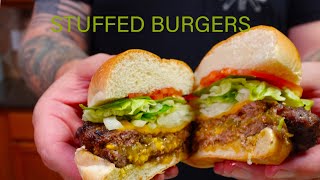 Jalapeño and Cheddar Stuffed Burgers #burger #grill #bbq #stuffed #cheese #food #love