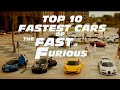 TOP 10 FASTEST CARS OF THE FAST FRANCHISE